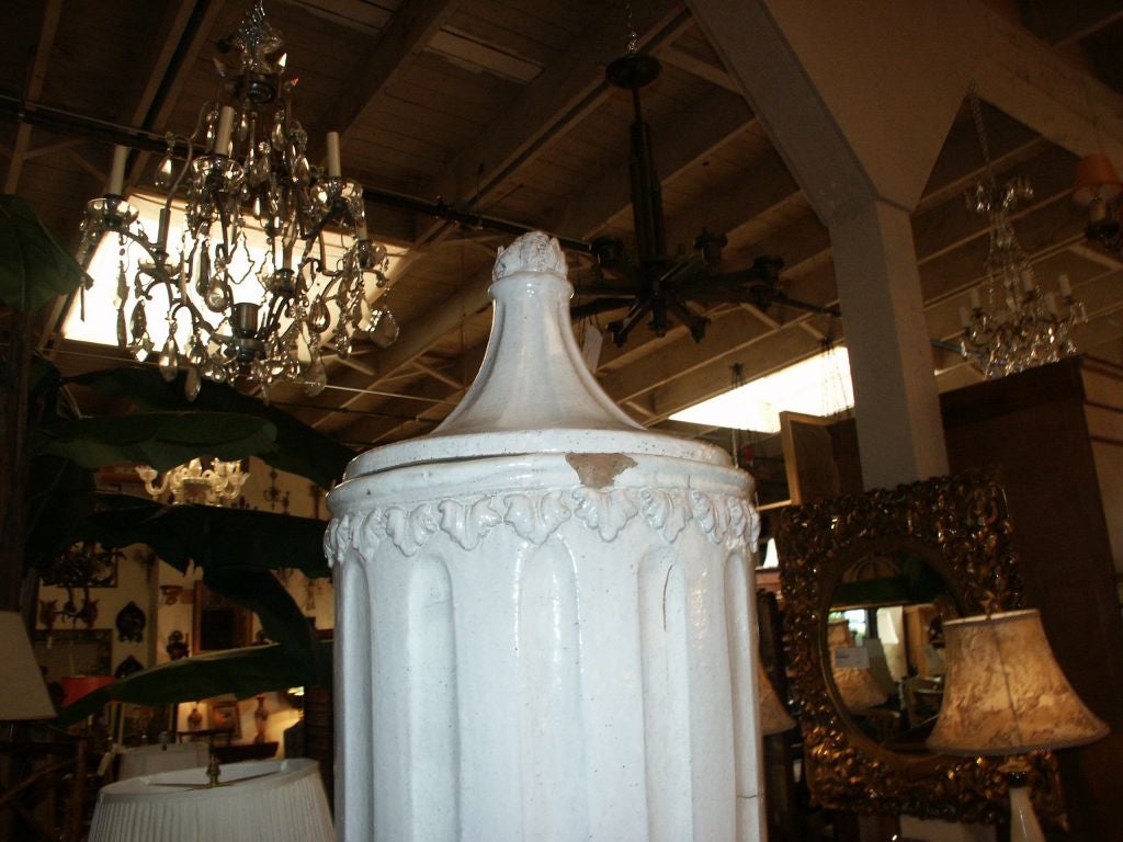 Classic Glazed Terracotta Stove For Sale 4