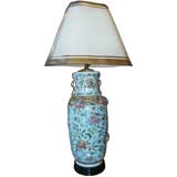Large Asian Vase Made into Lamp