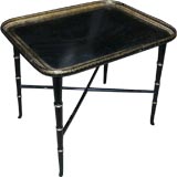 19th C Papier Mache Tray Table 19th C Papier Mache Tray Table