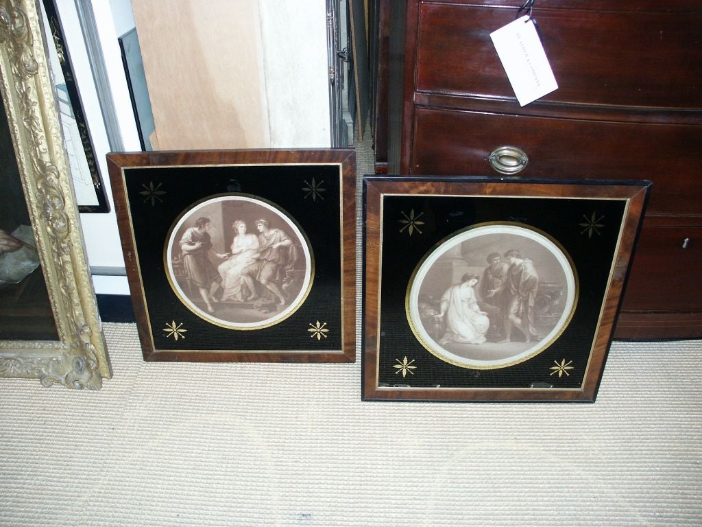 Pair of Thomas Burke engravings after Angelica Kauffman who he specialized in.