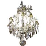 Large Bronze and Crystal French Chandelier Large Bronze and Crystal French Chandelier