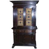 18th C Italian Cabinet with Iron Grills And Paw Feet