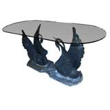 Vintage Bronze Swan Table Base