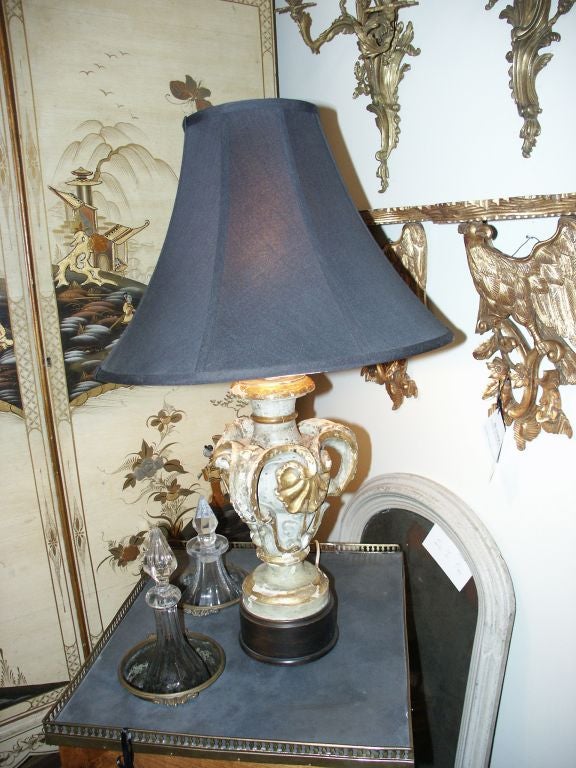 Crusty Italian Giltwood Lamp