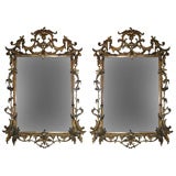 Great Pair of George III Style Giltwood and Composition Mirrors