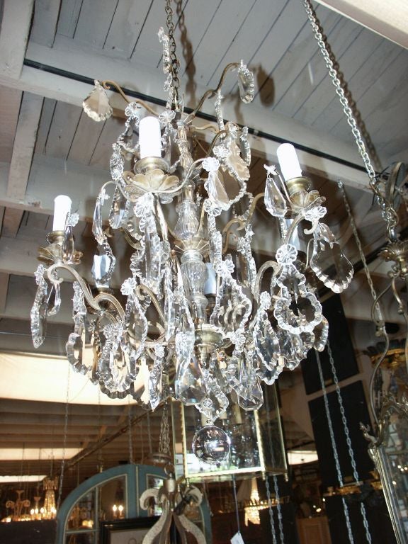French Crystal Chandelier With Five Lights
