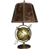 Retro Italian Globe Lamp with Mica Shade