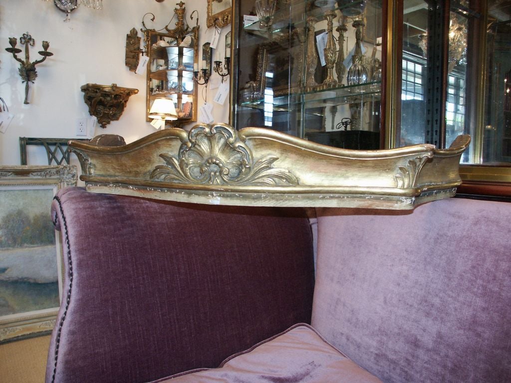 Pretty giltwood bed canopy or crown