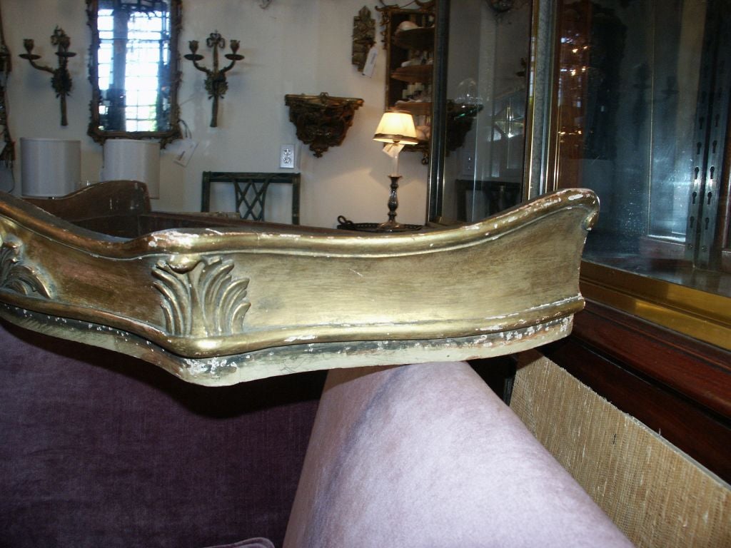 Wood 19th C Giltwood Corona or Bed Canopy