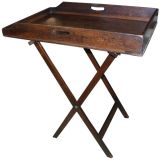 Antique Early 19th C English Mahogany Butler's Tray Table