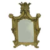 Beautiful Small Giltwood Mirror With Swags and a Crown
