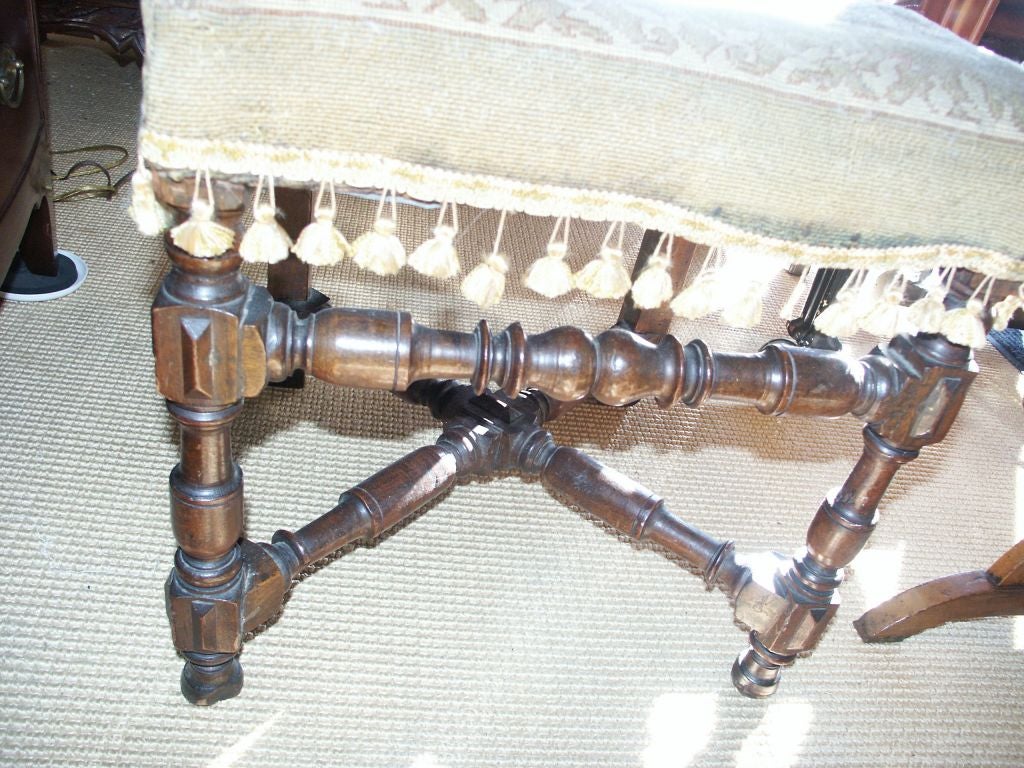 Jacobean Style Side Chair With Tapestry