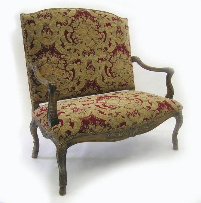 Pair of French Walnut Regence Style Marquises