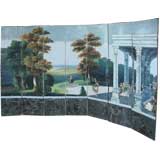 Antique 7 Panel Wallpaper Screen