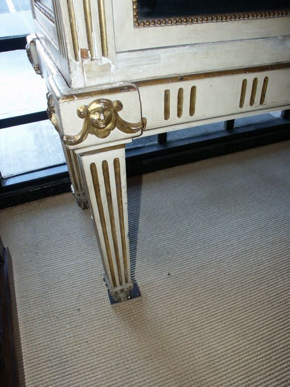 Massive Italian Painted and Parcel Gilt Display Case