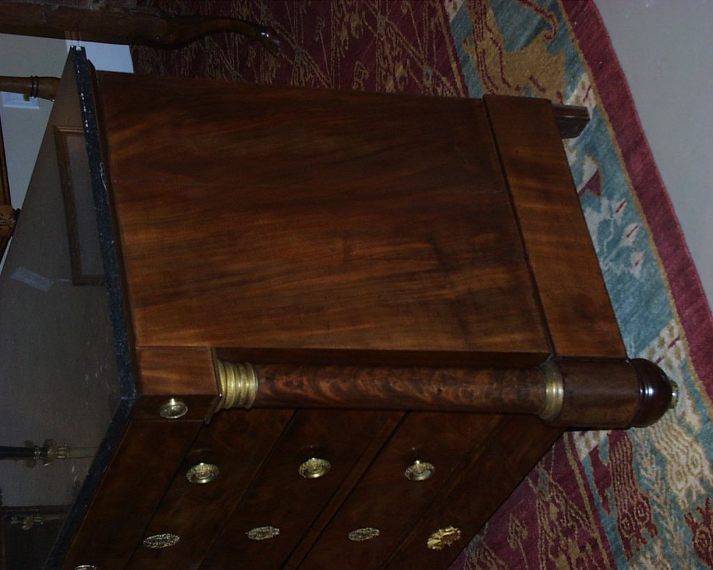Empire Mahogany Four Drawer Commode