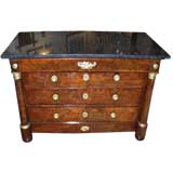 Empire Mahogany Four Drawer Commode