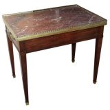 Marble Top Side Table With Gallery