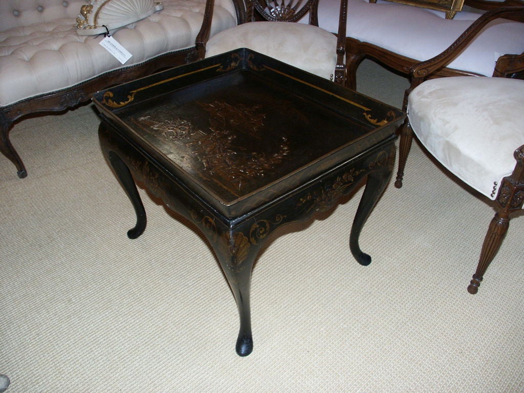 English Chinoiserie Coffee Table or Tray Table For Sale