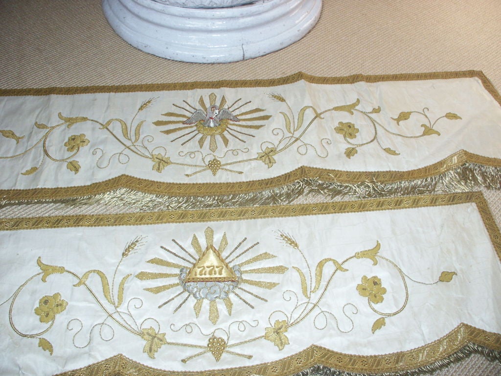 Antique Altar Cloth Sections For Sale 3
