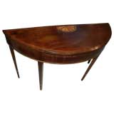 D Shaped Table with Inlay