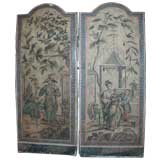 Pair of 18th C Chinoiserie Paper Panels
