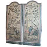Pair of 18th Chinoiserie Paper Panels