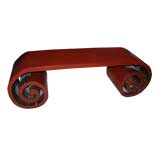 Red Lacquered Scroll Table