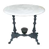 Unusual Cast Iron Double Pedastal With Planter Oval Table