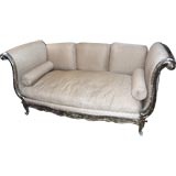 19th C Giltwood and Exposed Gesso Louis XV Daybed