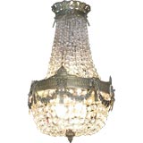 Bronze And Crystal Chandelier
