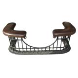 Wrought Iron Padded Fireplace Fender