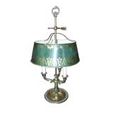 Empire Style Bouillotte Lamp in Green