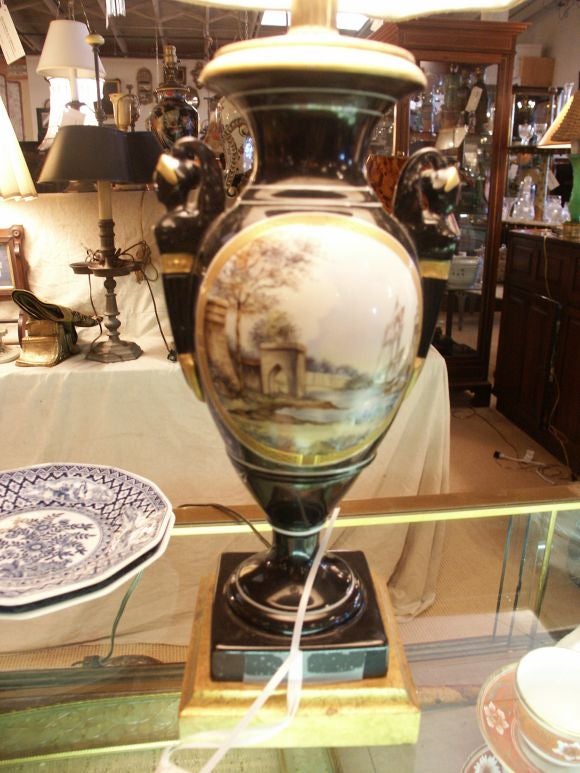 European Porcelain  Lamp