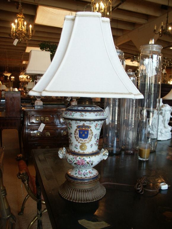 Antique Samson Porcelain Lamp For Sale 1