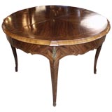 Antique 19th C French Round Table with Leaves