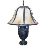 Antique Neoclassical Style  Lamp With Custom Shade