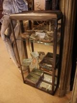 Antique Bronze Display Case with Silvered Finish