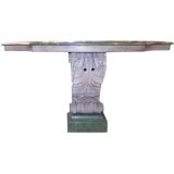 Rococo Style Console With Faux Marble Top