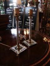 Etched Glassl And Mirrored Lamps