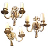 Set of Three Bow Sconces
