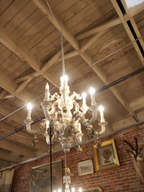 Vintage Dresden Chandelier For Sale 3