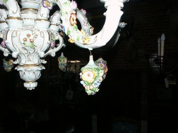 Mid-20th Century Vintage Dresden Chandelier For Sale