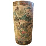Antique 19th C Asian Porcelain Umbrella Stand