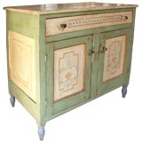 Antique 19th C American Cabinet With Later Paint