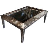 Faux Tortoise Mirrored Coffee Table