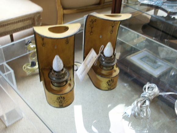 Pair of  Tole Wall Sconces