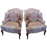 Vintage Pair of Wing Chairs By Lane Co. Pearson