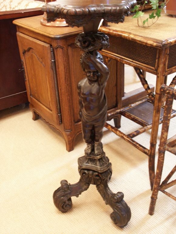 Carved 19th C Pedestal
