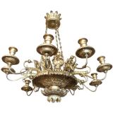 Antique Early 19th C Giltwood Chandelier